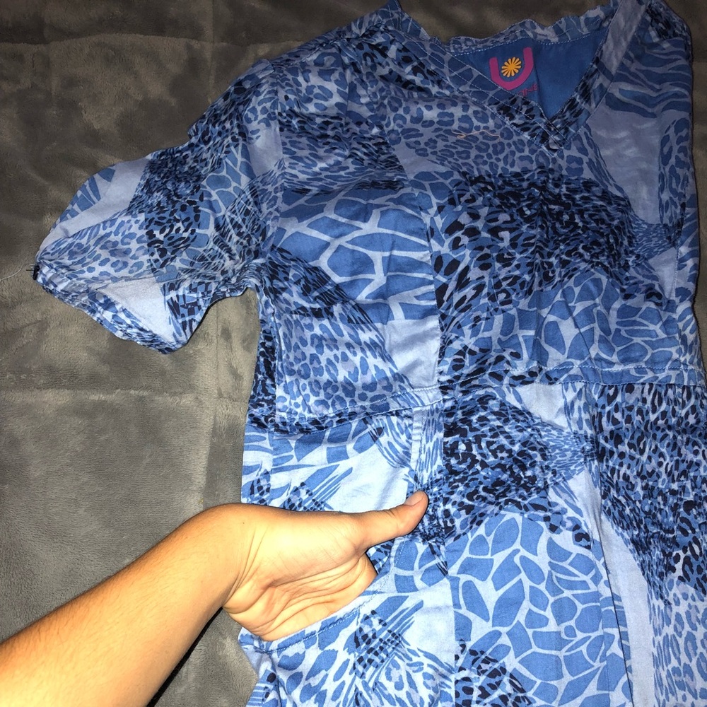 Blue Scrub Top!